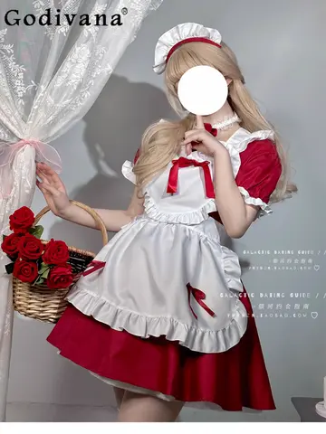 10 best sales röd hembiträdesklänning - №4