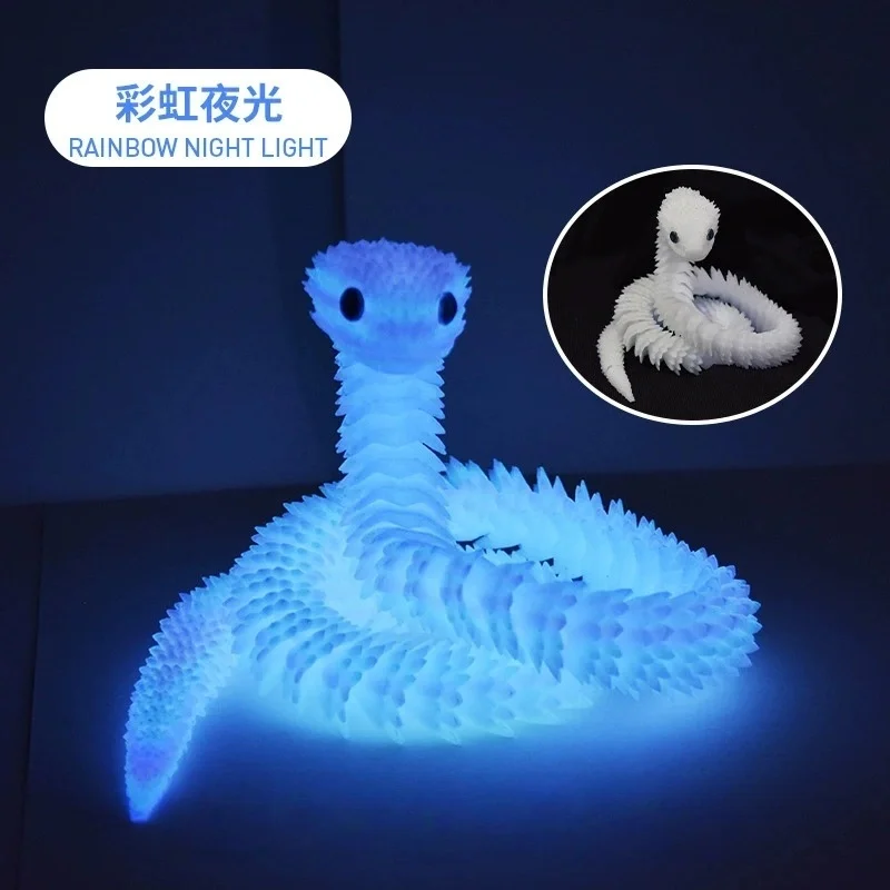 

Creative 3D Printed Snake Retractable Teeth Figurine Fidget Toy Desktop Collectible Home Desk Decoration Gift For Adult Children