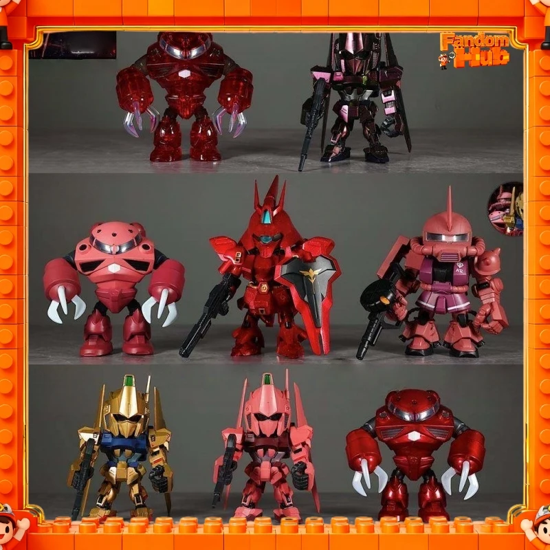 Genuino Bandai Gundam Char Aznable Hyaku Shiki Sazabi caja ciega figura de acción modelo Kit juguete para regalo