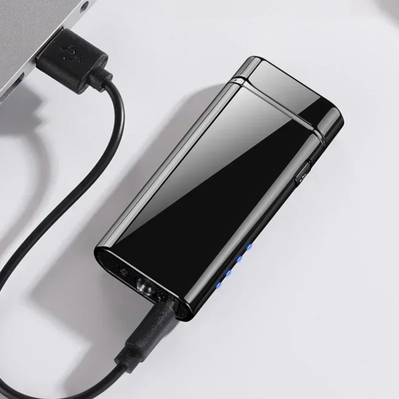 Metal Arc Fire Lighter USB Rechargeable Plasma Flameless Lighter Power Display LED Flashing Light Type-C Electric Lighters - view 5