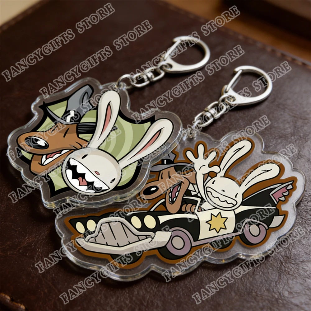 Trending Comics Freelance Police Keychains for Accessories Bag Hot Cartoon Dog Rabbit Keyrings Jewelry Fans Gifts