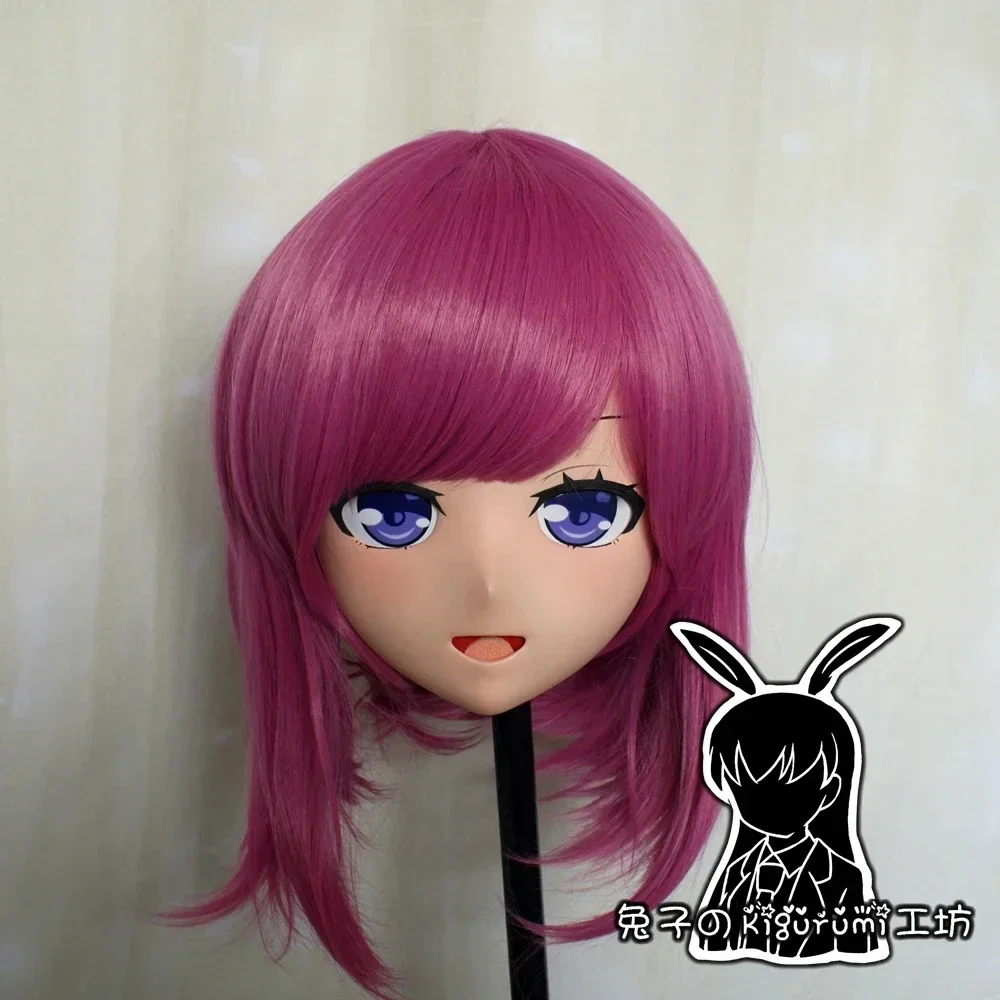 (Rabbit 106) Resin Cross Dressing Full Head BJD Cosplay Doll Mask Anime Production.I.G Yuzuriha Inori Kigurumi Mask
