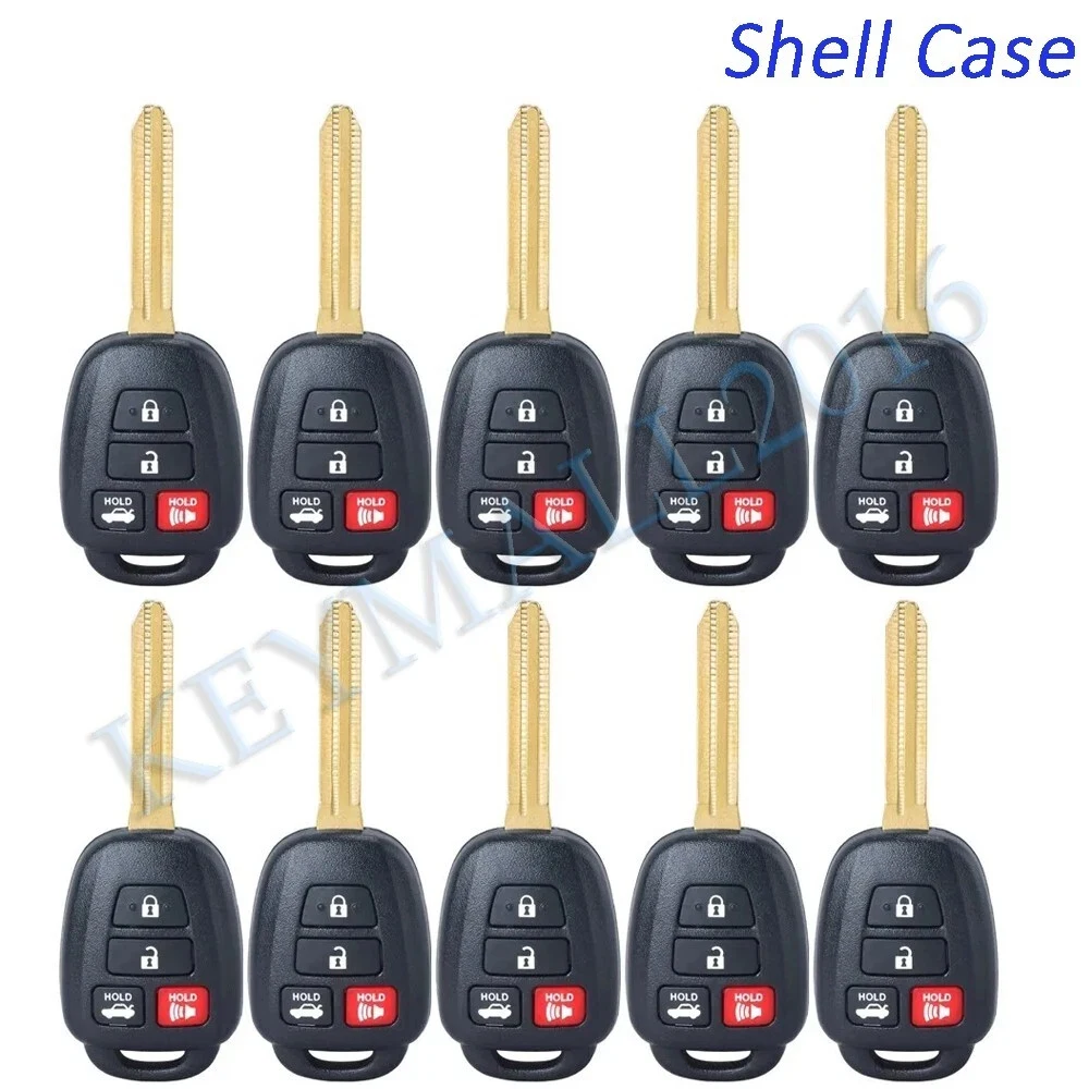 

KEYECU 10 чехол для дистанционного ключа для Toyota Camry Corolla 2014 2015 2016 2017 2018 2019