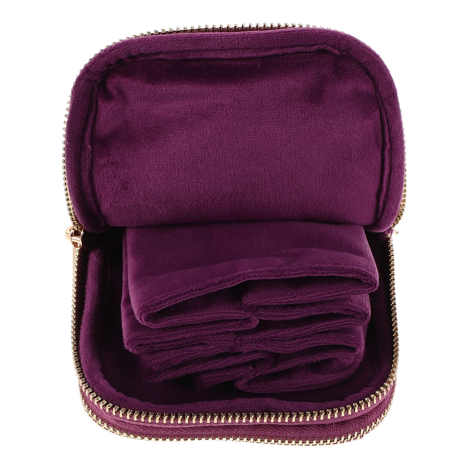 

Portable Jewelry Storage Bag Zipper Organizer Compact Travel Necklace Ring Bracelet Holder Pouch for Daily Use