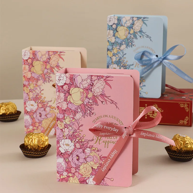 Creative Simple Book Shape Gift Box DIY Valentine's Day Wedding Party Birthday Banquet Baby Shower Candy Chocolate Package Decor