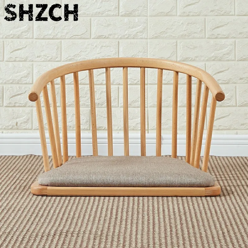 Japanese Style Legless Tatami Chairs Can Be Rotated Bay Windows And Room Backrest Seat Cushions Multifunctional Wood Bed Seats