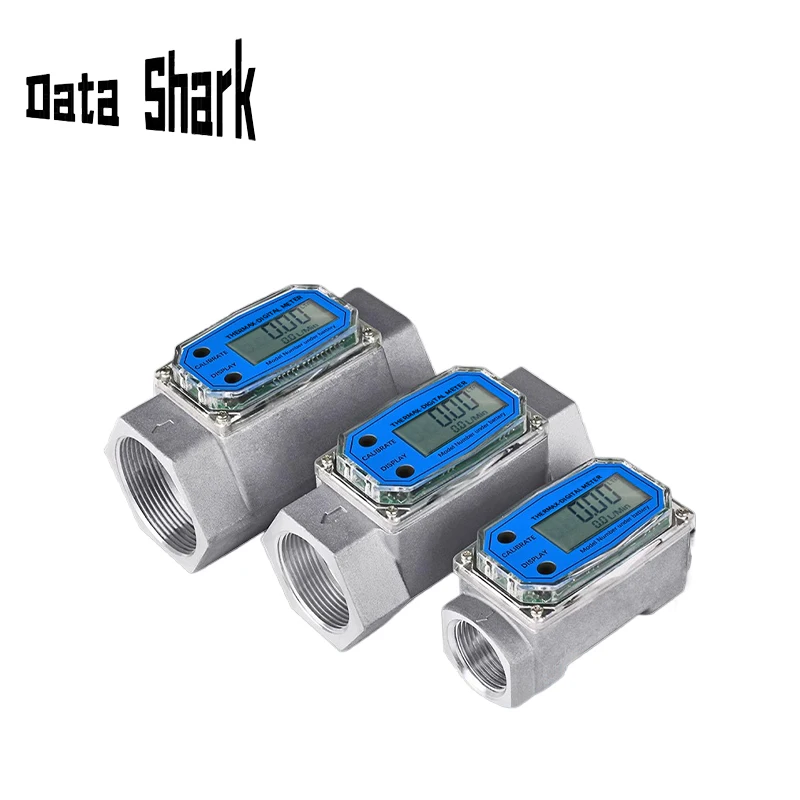 Aluminum Alloy Diesel Gaso Methanol Paraffin Meter Turbine Flowmeter Battery Type 3” Digital Flow Meter For Fuel - view 3