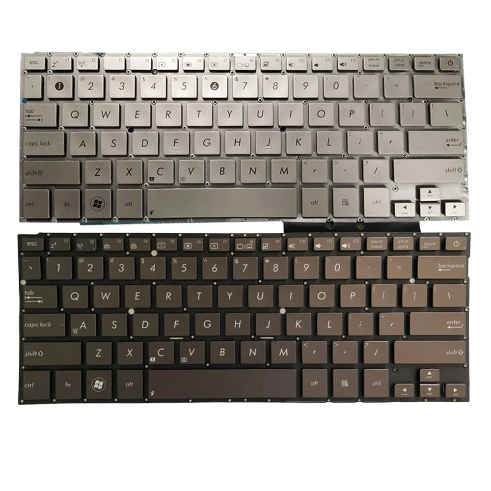 Neue us tastatur für asus zenbook 13 ux31 ux31e ux31a ux32e ux32e silber/braun