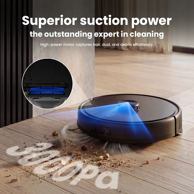 Home Floor Electric Smart Robot Vacuum Cleaner with HEPA Filter App Control Auto-charging Wet & Dry Cleaning