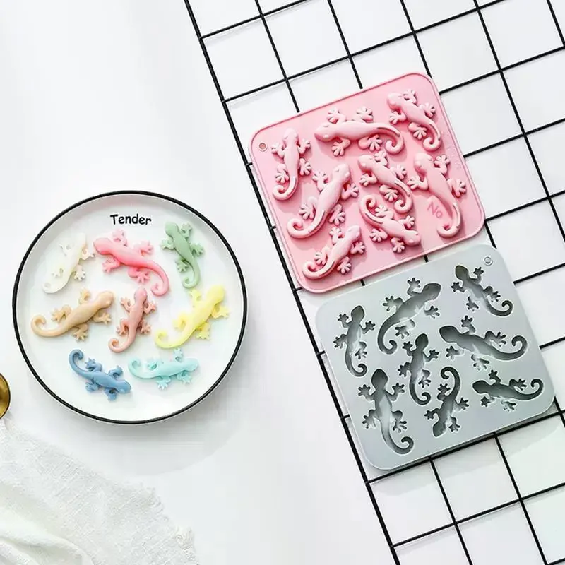 8 Cavity Gecko Theme Silicone Molds Fondant Candy Chocolate Mould Fudge Mold Cake Decorating Tools