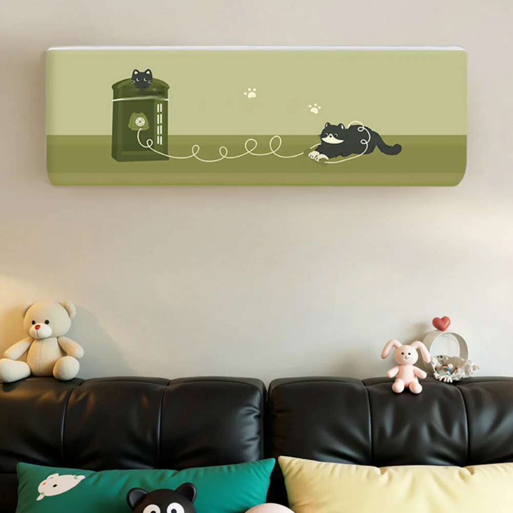 Polyester Air Conditioner Cover for Indoor For Wall Mounted Units Water Resistant Design Supports Long Term Unit Health