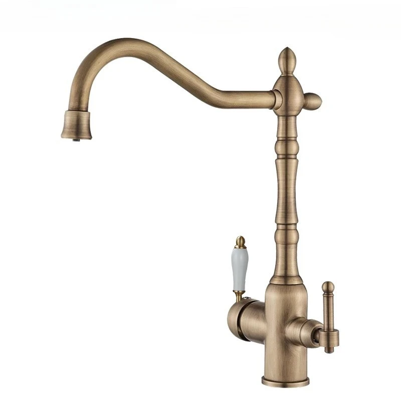 

Vintage French, Brass, 3-in-1, Water Purifier, Direct Drinking Faucet, Kitchen