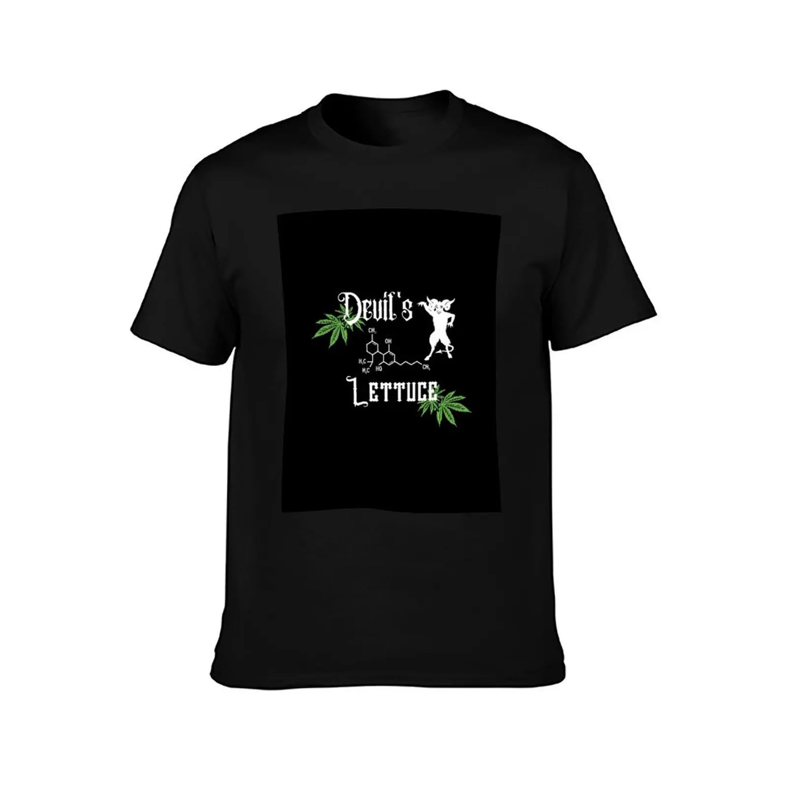 Devil's Lettuce T-Shirt Basic Solid Color Short Sleeve T-Shirt