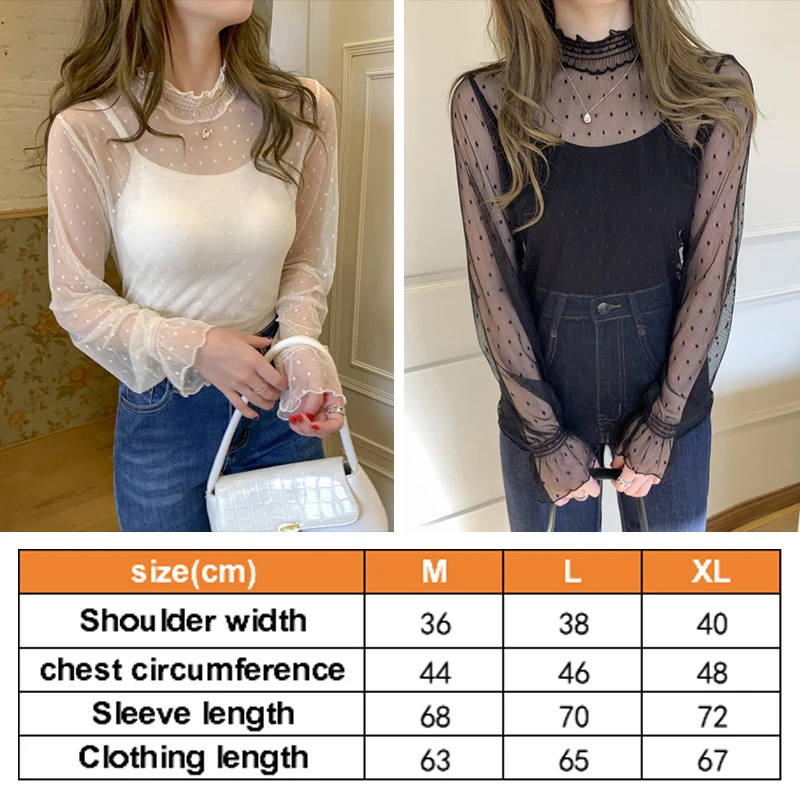 2025 New High-grade Lace Underlay Women Western-style Hollow Long Sleeve Mesh Top Sexy Shirt Spring and Autumn Body Crop Top