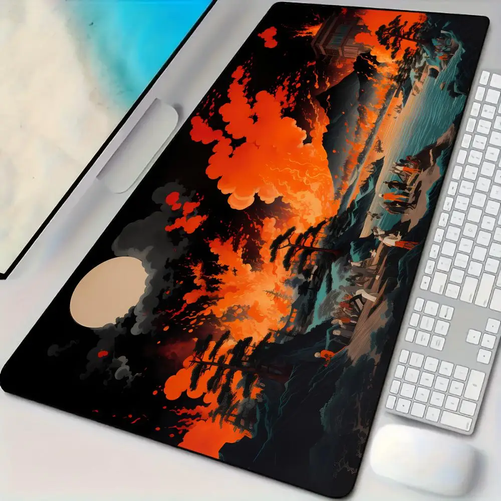 

Mouse Pad Desk Mat Fantasy illustration design Mousepad with Stitched Edges Non-Slip Rubber Base keypad Extended pad gaming mat