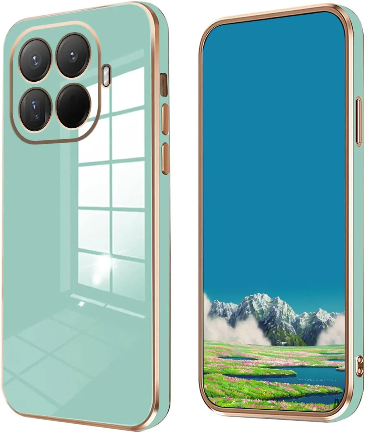 Para xiaomi 15t pro caso de luxo galvanizado silicone pele-amigável tpu capa para xiaomi 15t pro 5g à prova de choque pára-choques fudan