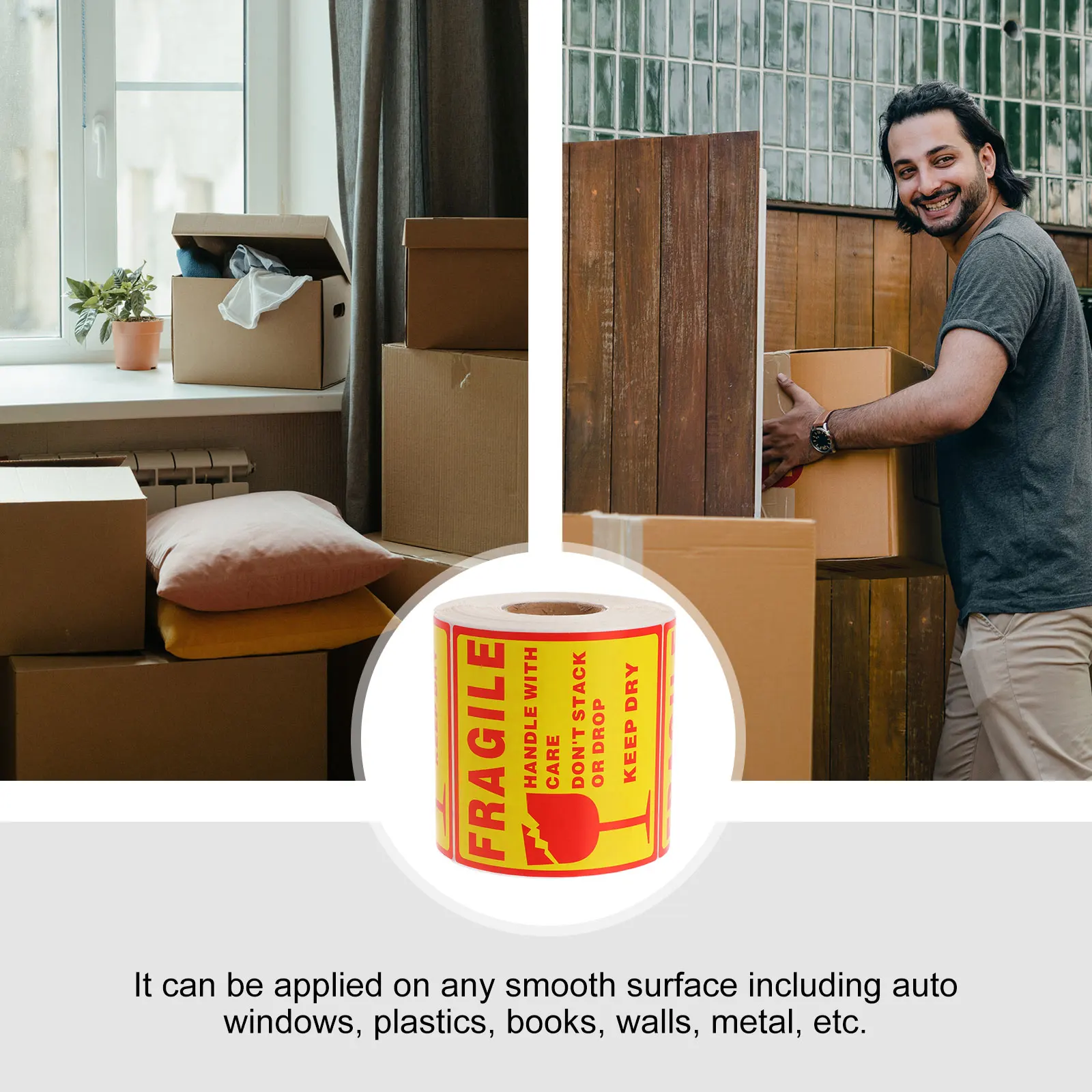 

Fragile Shipping Label Labels Stickers Caution Adhesive Handle with Care Copper Plate