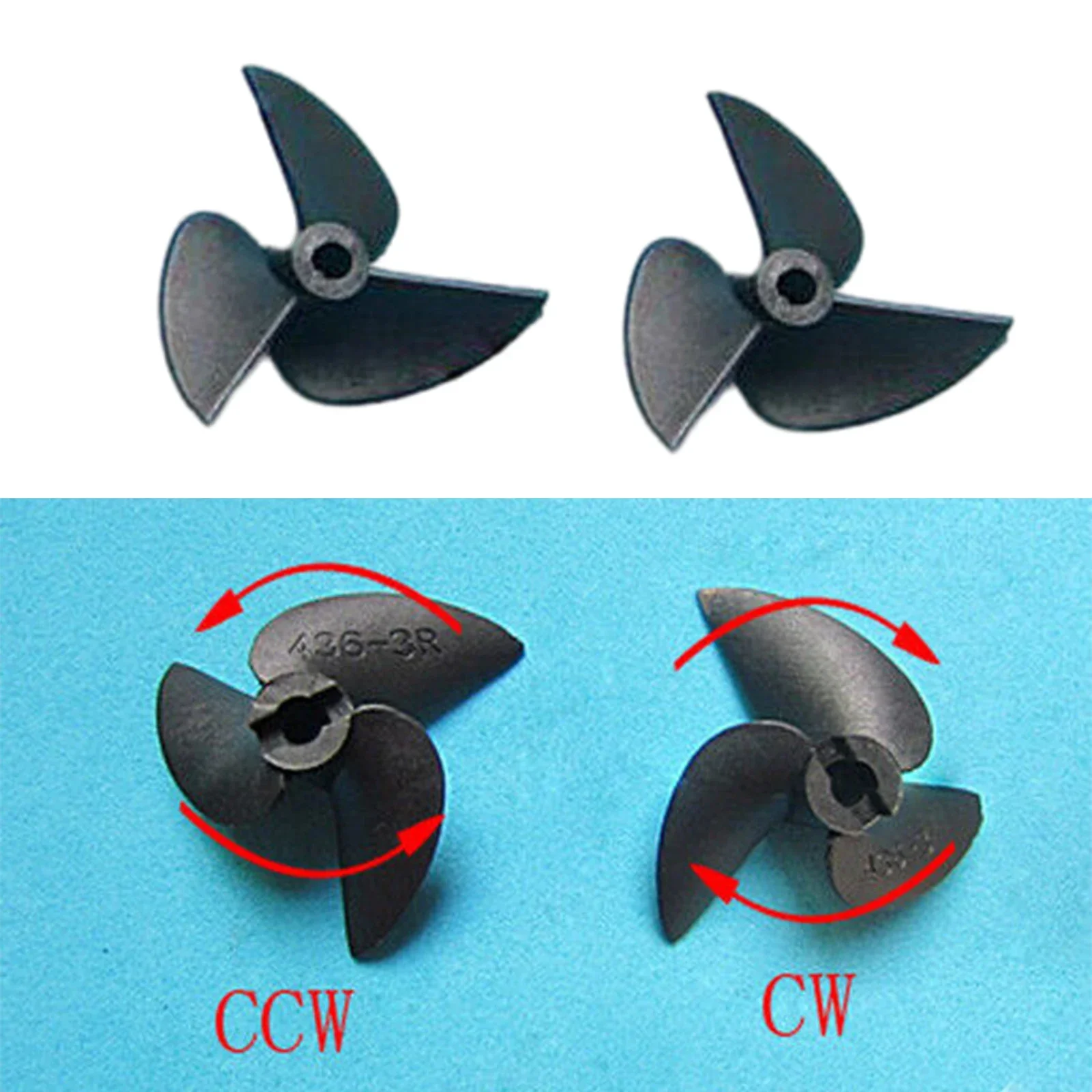 2pc\\set 3 Blades Nylon Propeller 32mm 36mm Pitch 1.4 CW CCW for 3mm 4mm electric Shaft RC Boat good balance and durable