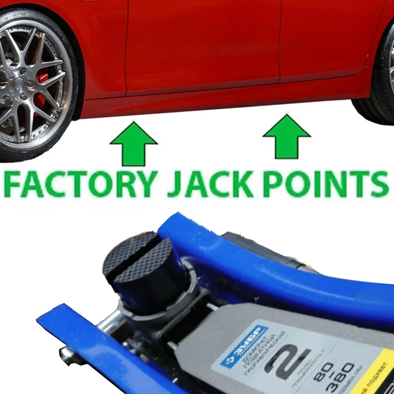 Universal Floor Slotted Car Rubber Jack Pad Frame Protector Adapter Jacking Tool Pinch Weld Side Lifting Disk 2-3 Ton