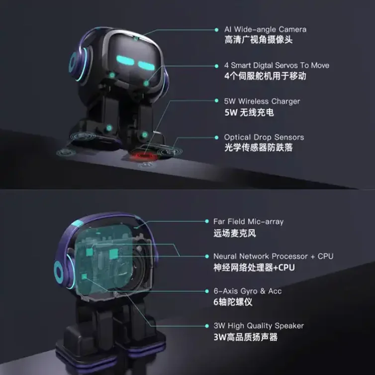 人気のEMOロボットおもちゃ、感情知能型ペットロボット