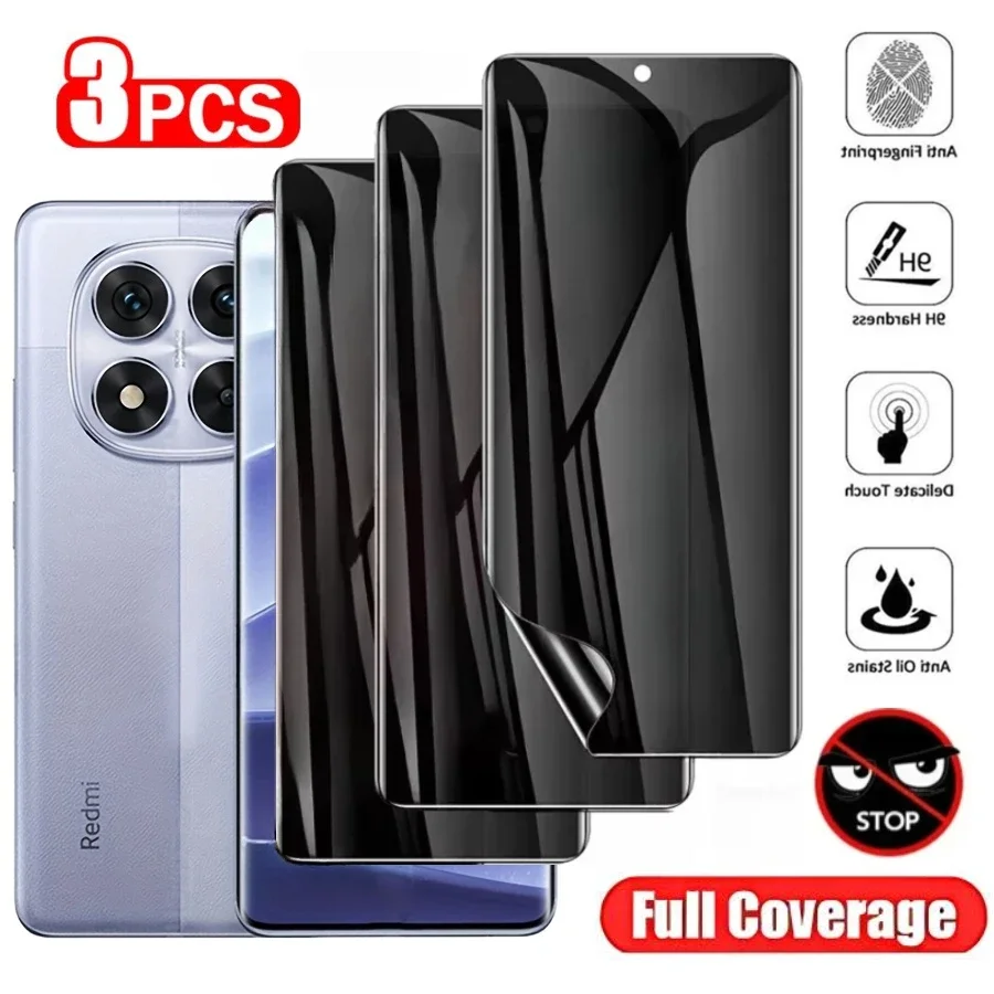 

3Pcs Anti-Spy Hydrogel Film For Redmi Note 14 13 Pro Plus 14S 12S 11S Screen Protector For Redmi Note 12 11 10 Pro 9 8 Soft Film