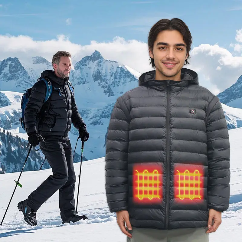

Usb Electrical Battery Heated Jacket for Mens Lightweight Heating Clothing Winter Temperature Controlled Men's Heated Jacket