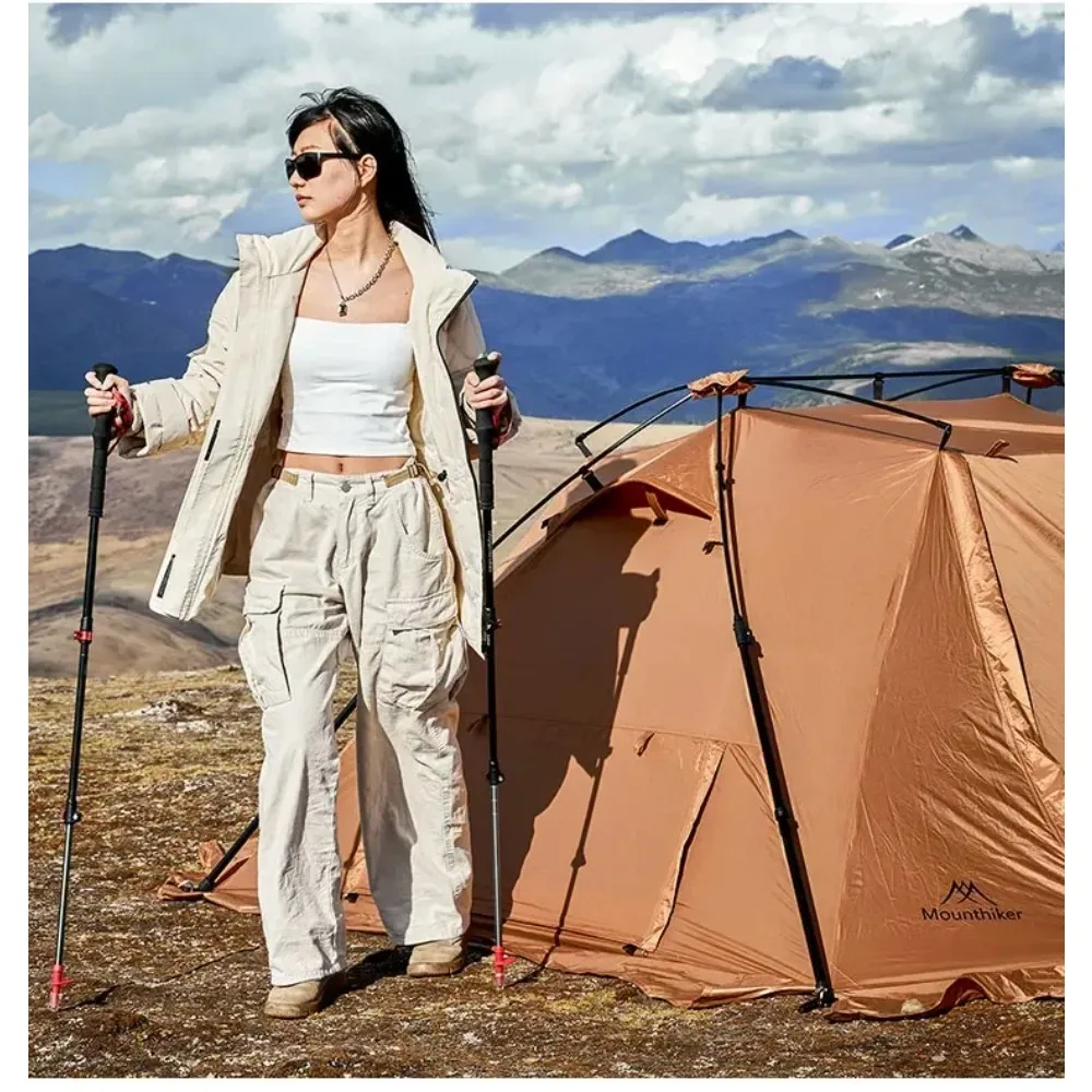 MountainHiker التخييم التلقائي غير نافذ للمطر التخييم للطي في الهواء الطلق مدينة السماء للطي مظلة خيمة مريحة متكاملة بالكامل