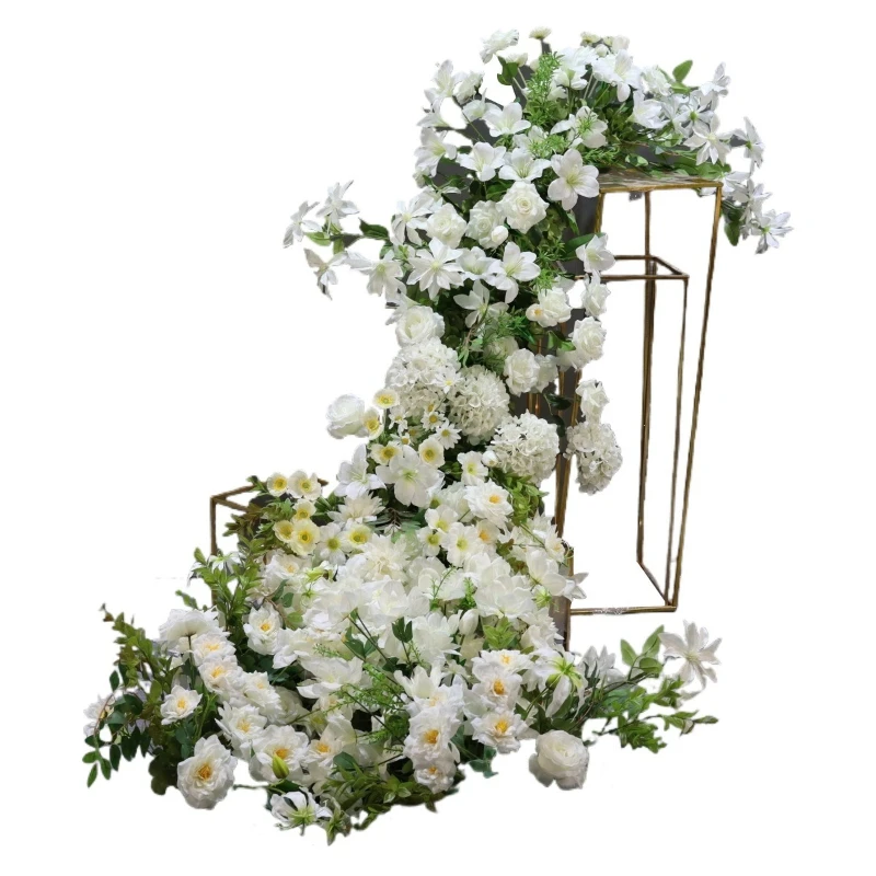 Artificial flower birthday banquet waterfall table flower hanging strip window pendant row wedding engagement