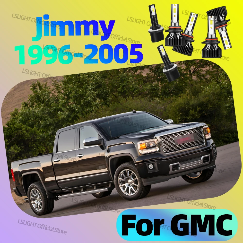 2/6x لمبات المصابيح الأمامية على الوجهين 6000K مصابيح الضباب لجي إم سي جيمي 1996-2005 1997 1998 1999 2000 2001 2002 2003 2004 مجموعة التحويل