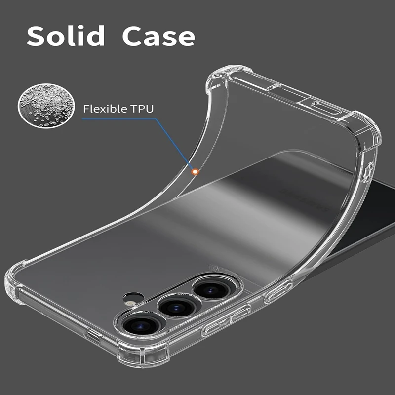 Ultra-Thin Airbag Shockproof Silicone Phone Case for Samsung Galaxy M55 M15 M34 M14 M54 M33 M53 M23 5G 4G Protective Cover Funda