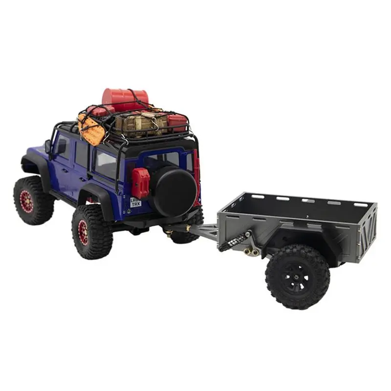 

Металлический прицеп-грузовик для декорации моделей Traxxas TRX4M Axial SCX24 1/18 1/24 RC Crawler Car, деталь для самостоятельной сборки, черный