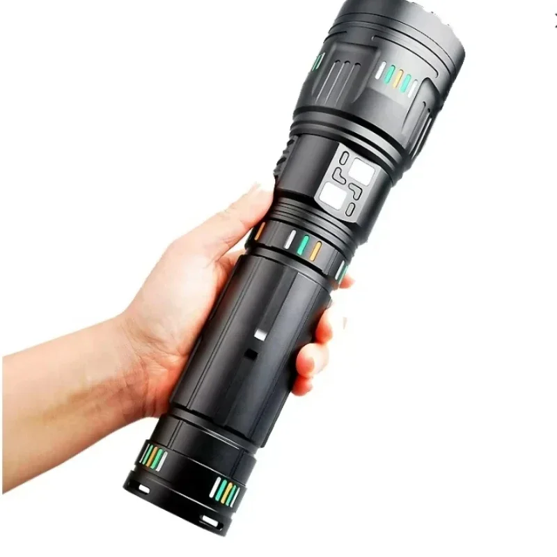 100000 Lumens Laser Hunting Emergency Aluminum Type C Rechargeable Tactical Light Emitting Diode Flashlight