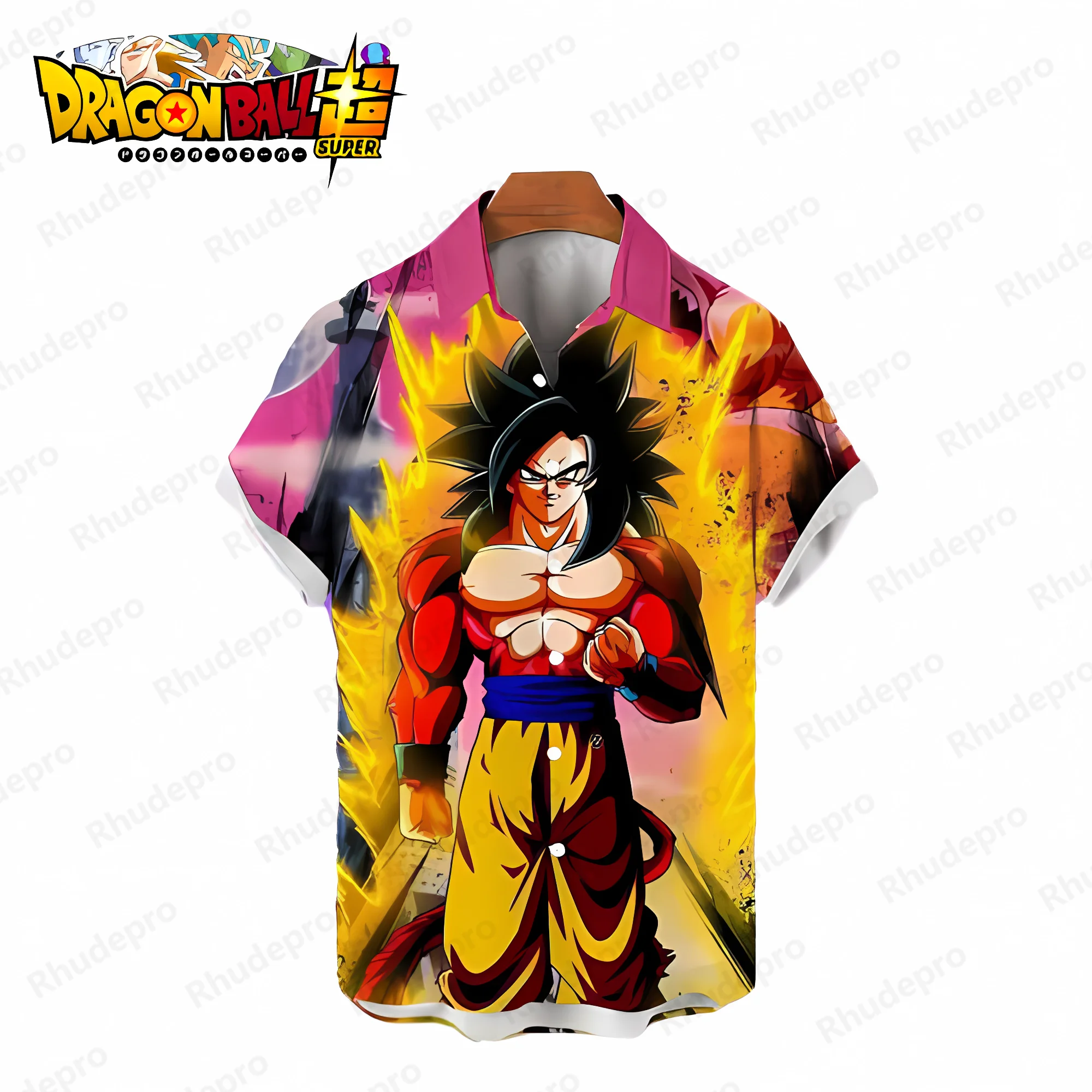 Vegeta Men's Shirts Dragon Ball Z Cool Y2k Anime Japanese Fashion 2024 Streetwear Playa Blouse Men's Social Shirt Goku Tops