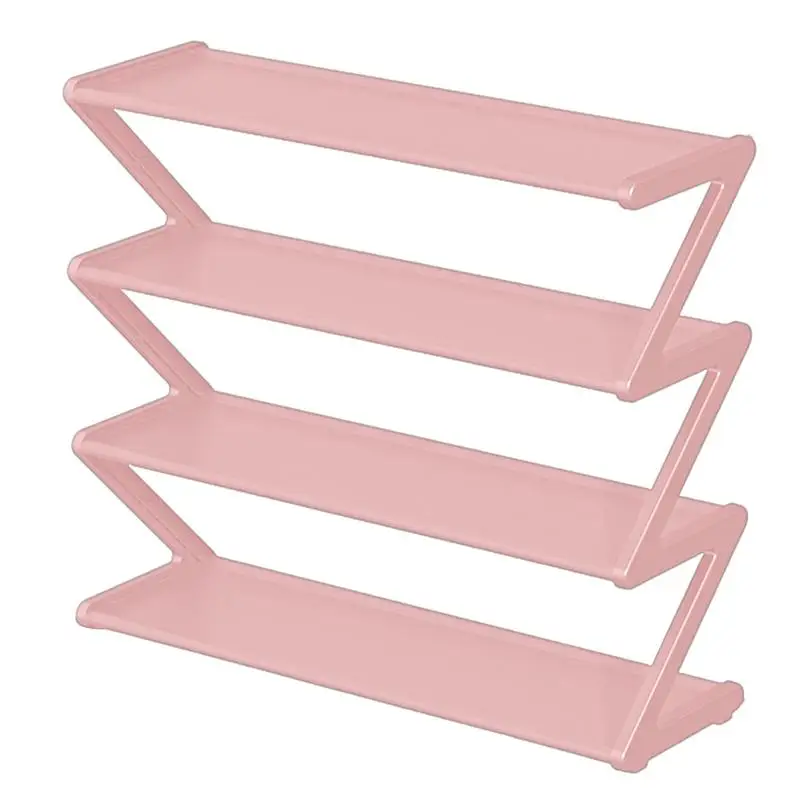 Shoe Shelf Multi Tier Z Shaped Rack Multifunctional Household Dormitory Sneaker Shelf Multi Tier Assembled Z Shaped Shoe Rack