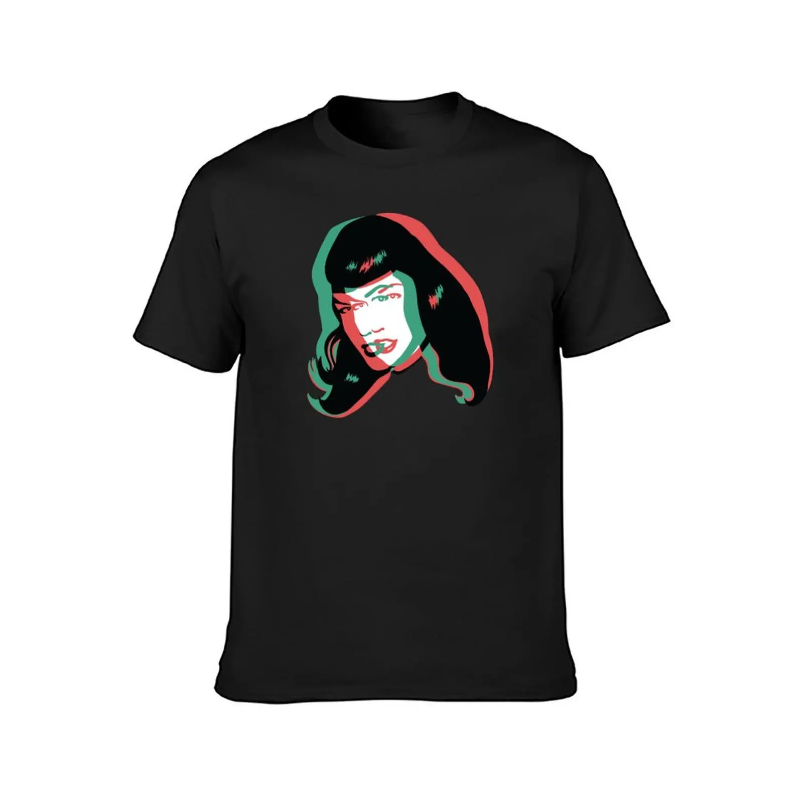 3D Bettie Page T-Shirt tops vintage Short sleeve tee men image 2