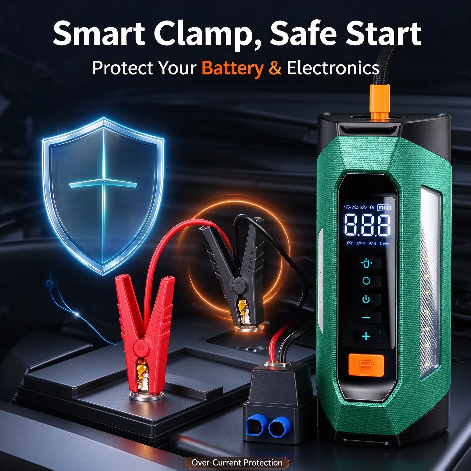 Car Jump Starter Device 12V 99800mAh Automotive Battery Charger Emergency Light Booster for Auto Start 4in1 Air Compressor Pump