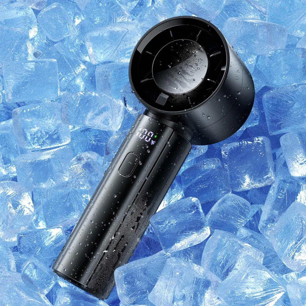 

Портативный ручной вентилятор coldSky, 4000 мАч, охлаждающий вентилятор с батарейным питанием, 5-скоростной регулируемый небольшой настольный вентилятор с цифровым дисплеем