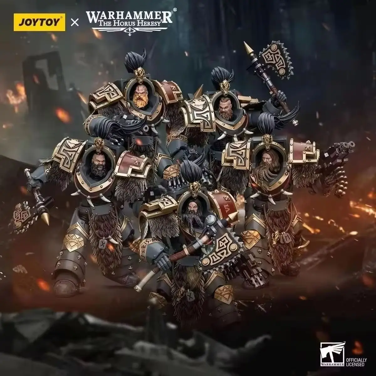 

JOYTOY Warhammer "Хранители Гора" Космические волки Varagyr Wolf Guard Squad Фигурки Кукла Украшения Коллекция Оригинал