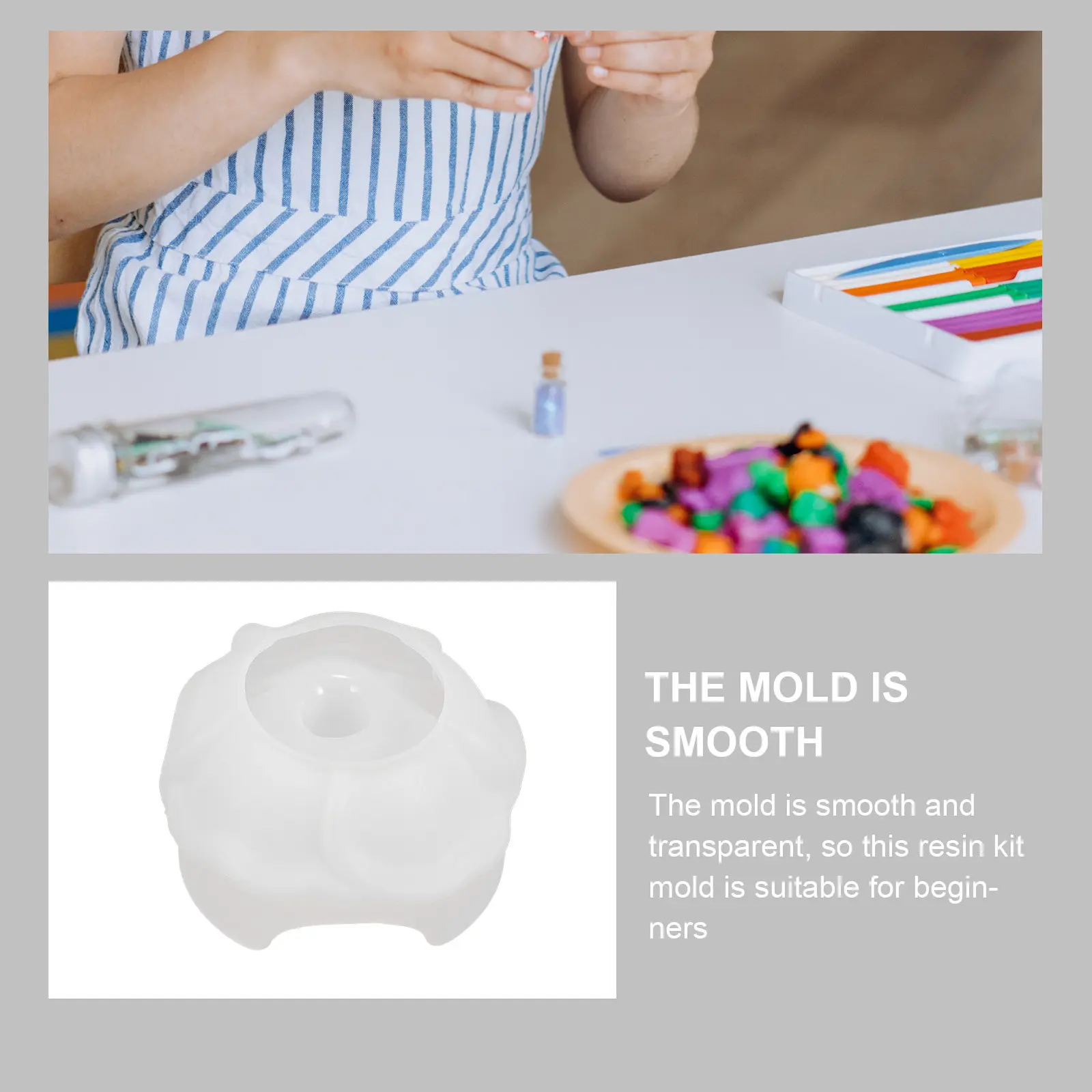 

2Pcs Crystal Resin Drop Epoxy Jewelry Mold Silicone Ring Holder DIY Craft Template for Pendant Earring Bracelet Making Crystal