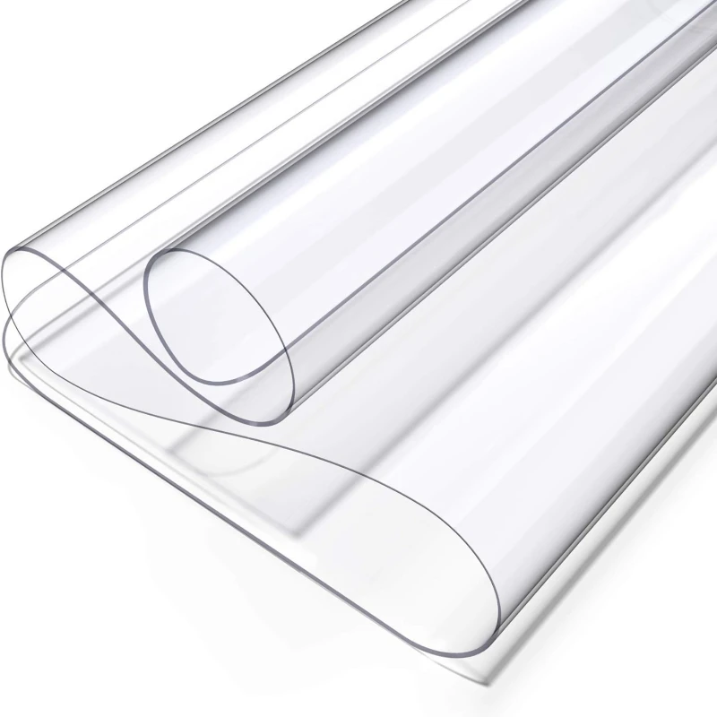 PVC Clear Desk Mat Pad Non-Slip Heat Resistant & Waterproof Writing Office Desk Table Protector for Home Table Cover Protector