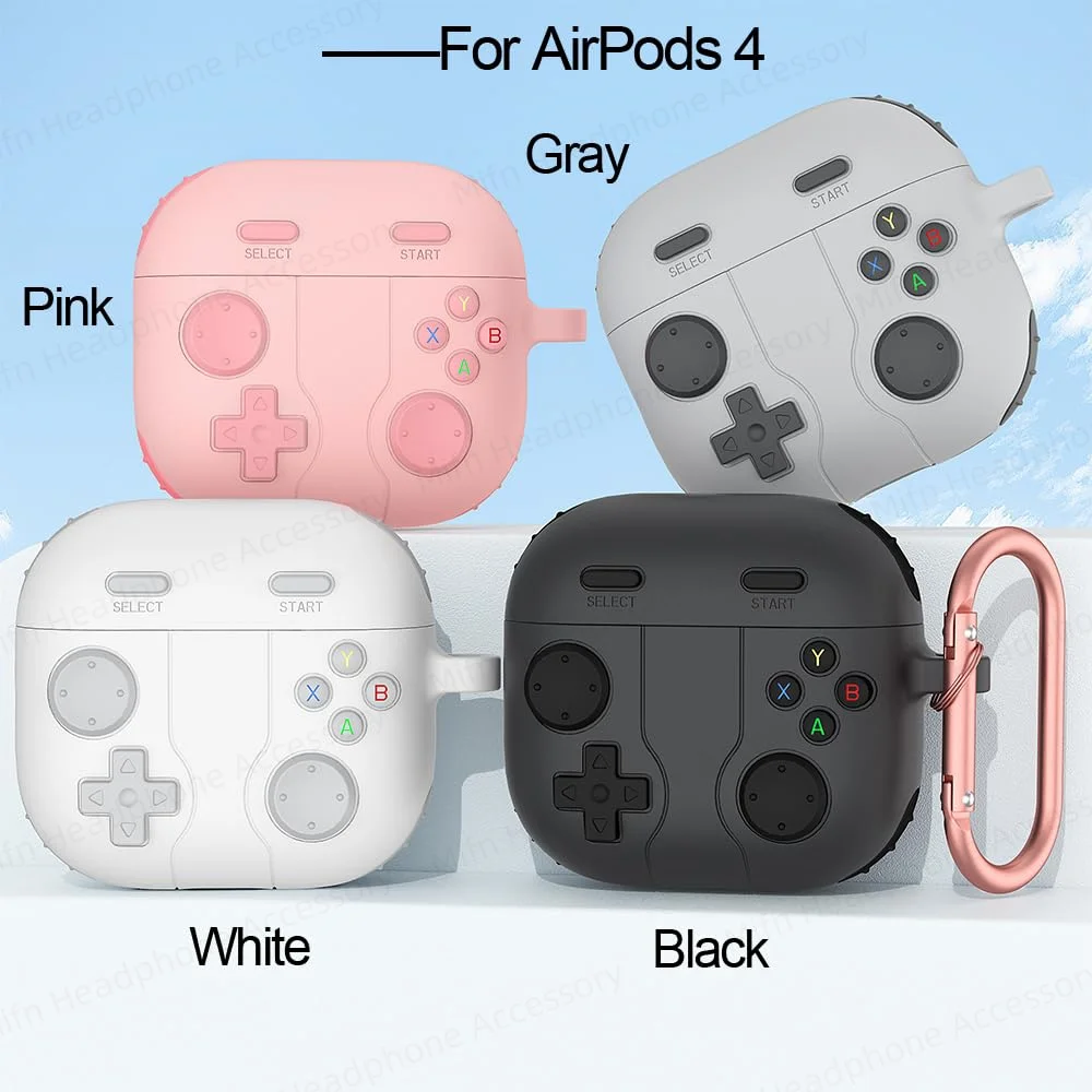 Protector de auriculares de juego para Apple AirPods 4 generación, funda tipo C 2024 con Kit de limpieza, funda protectora para Air pods 4