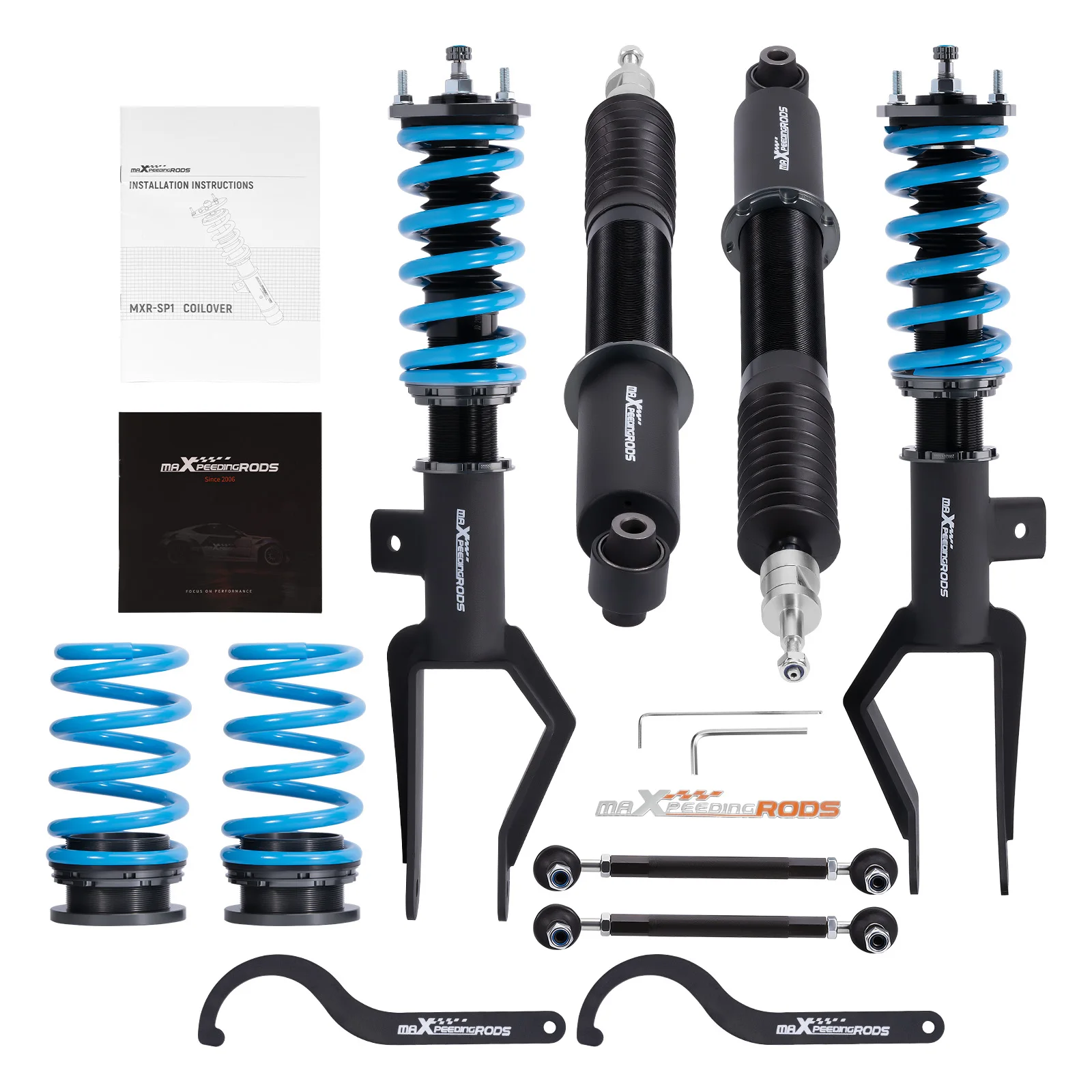 

MaXpeedingrods 24 Ways Adjustable Coilovers Suspension for Tesla Model 3 AWD 2017+ Upgraded Spring & Damper Oil