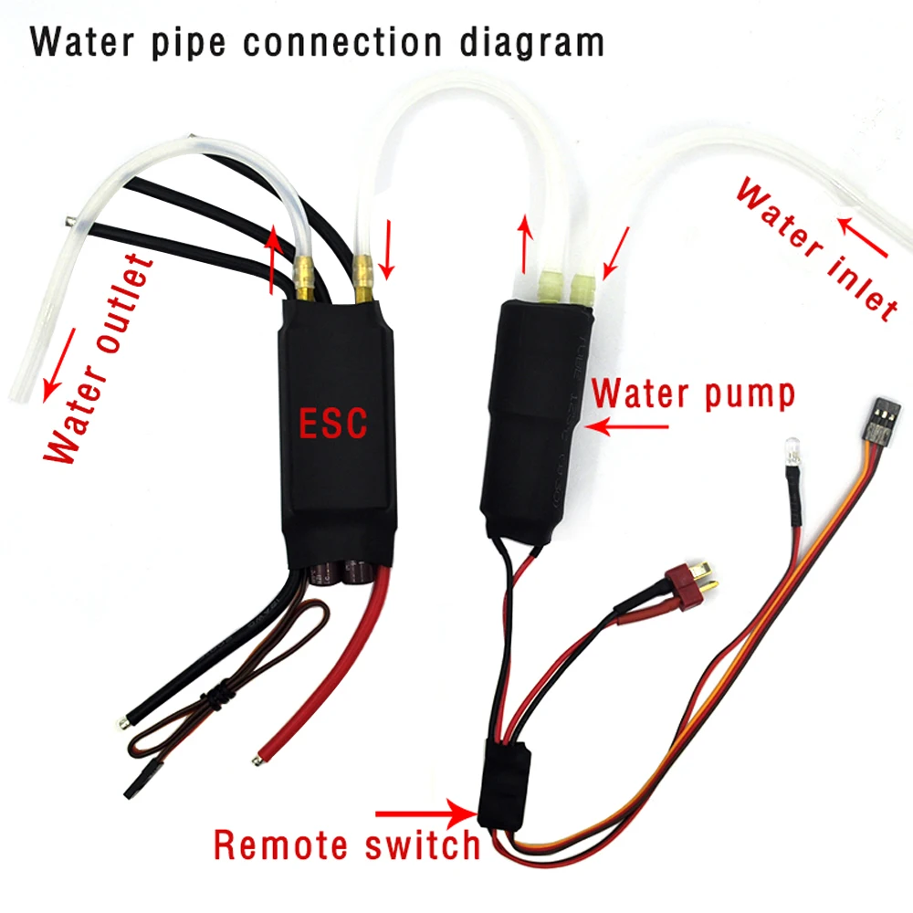 ZMR Bidirectional Adjustable 12A 20A 30A 40A 60A 80A 100A Brushless ESC UBEC Output For Aircraft Ship Underwater Propeller