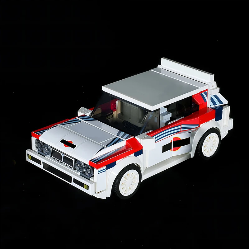 Speed Champion MOC Lancia Delta HF Integrale Martini Racing Building Block Enlightenment Assemble Toy Brick Classic Holiday Gift