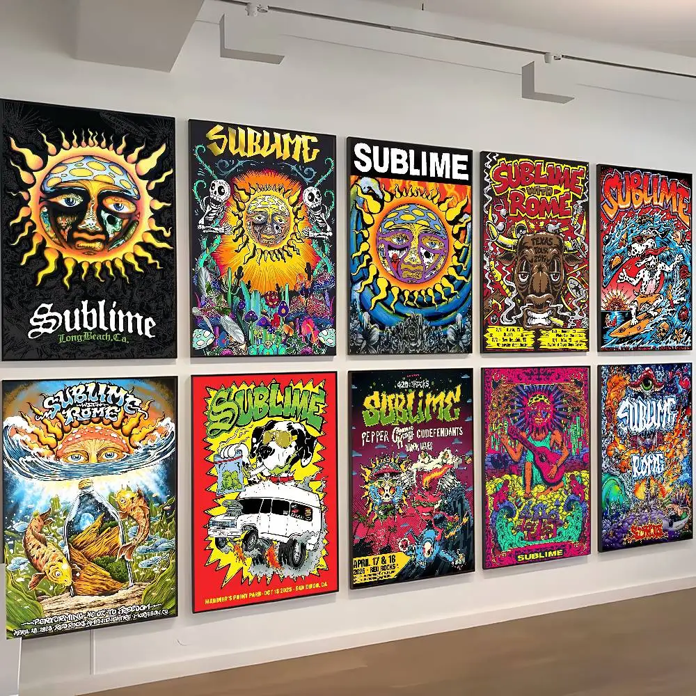 S-Sublime Band Self-adhesive Art Poster Whitepaper Prints Posters Artwork Aesthetic Art Wall Painting