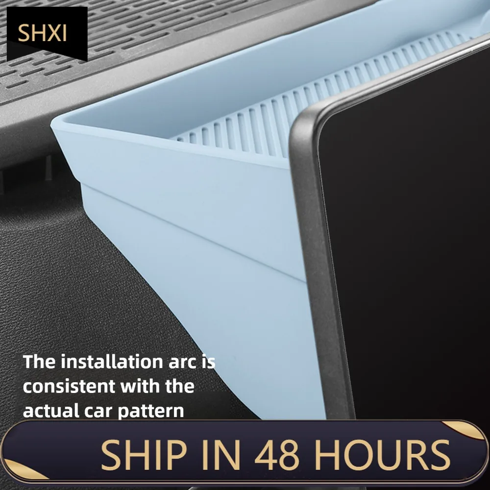Good Quality New For Changan Deepal S05 Car Dashboard Screen Rear Storage Box Central Console Silicone Pad Tissue Box Car Interi
