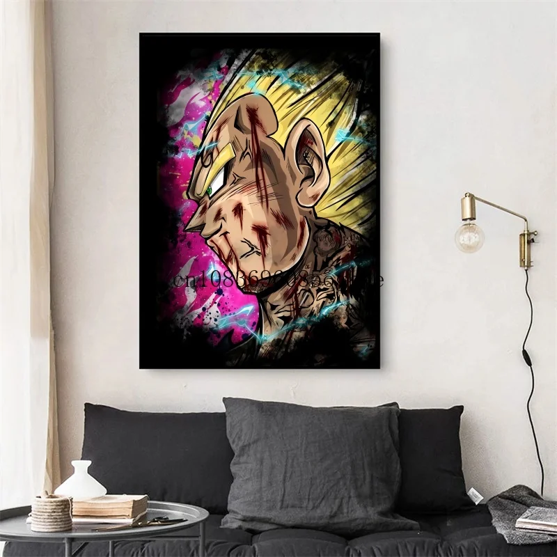 

Japanese Classic Anime Canvas Printing Posters Dragon Ball Goku Vegeta HD Prints Kids Gifts Aesthetic Room Wall Decor Pictures