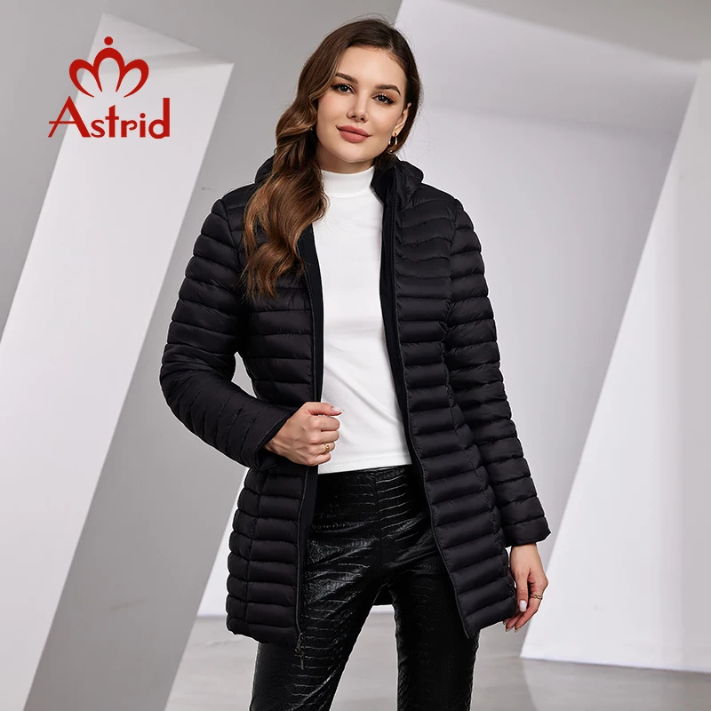 Astrid Women\'s Winter Jacket Hooded Fashion Long Slim Parkas Warm Padding Puffer Quilted Coat Down Jacket Thick Female Clothing