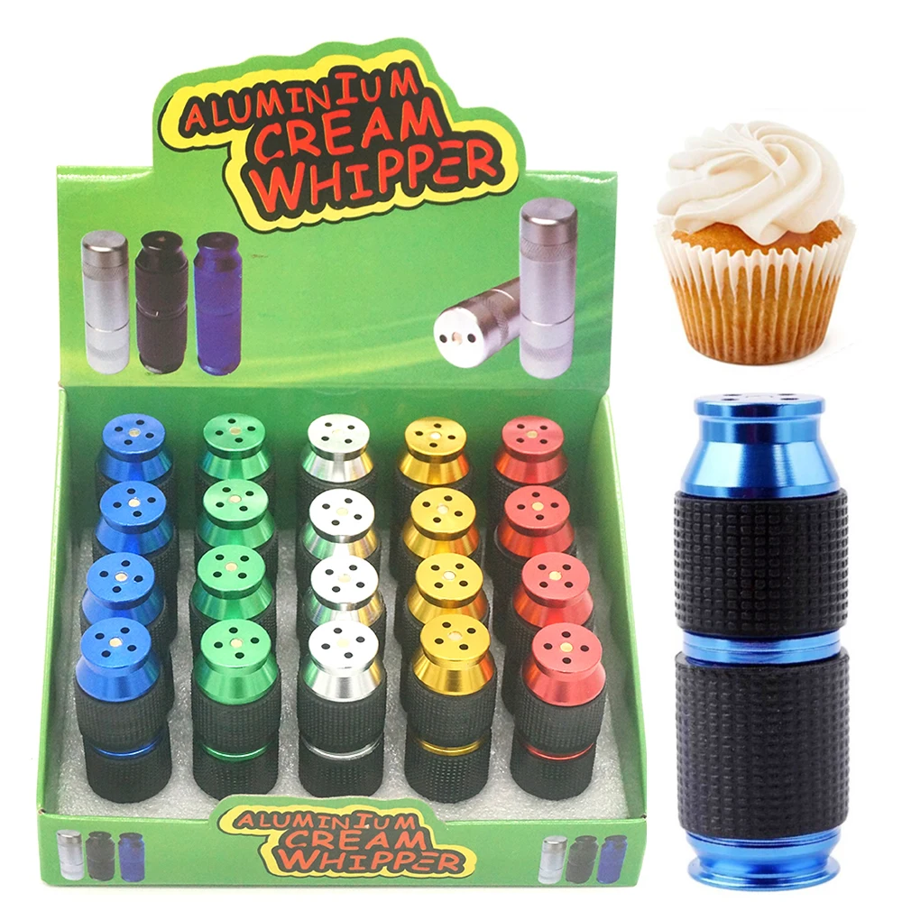 20Pcs Whipped Cream Cracker Kitchen Accessories Multiple Color Dessert Tool Dispenser Whipper Rubber Grip Cream Cracker Charger