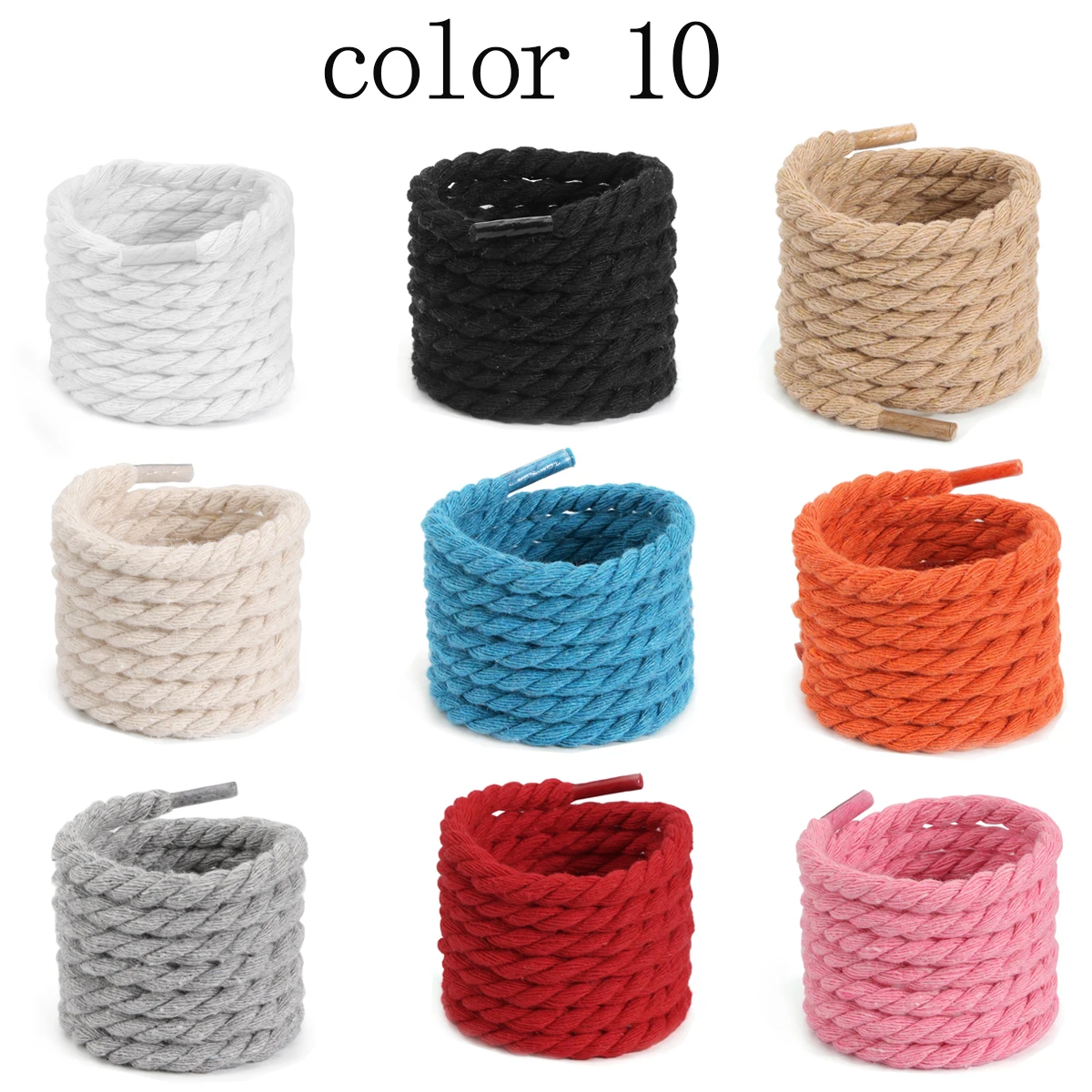 (2 pairs)High Quality Thick Round Polyester Shoelaces - Durable Replacement Laces for Sneakers Boots